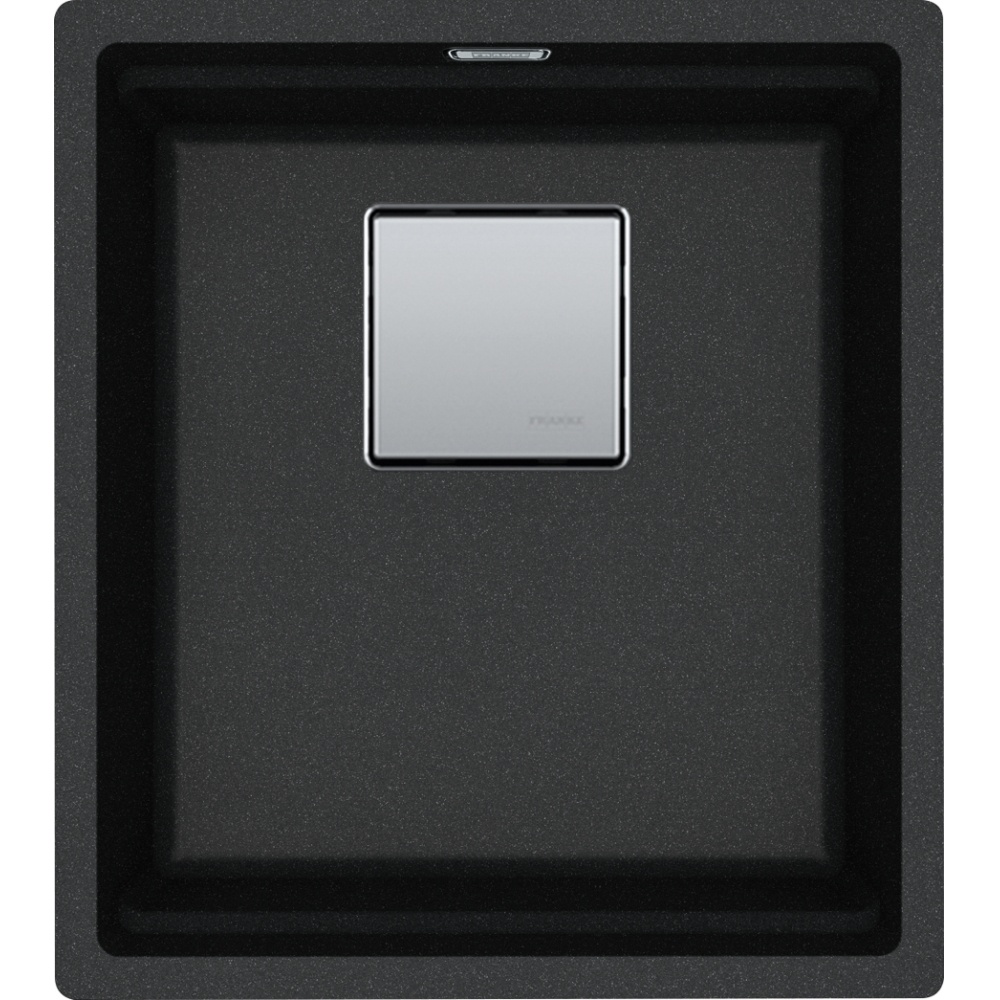 Franke PKG110-14ON Peak 16.1" x 18.1" Fragranite Single Bowl Undermount Bar/Prep Sink - Onyx