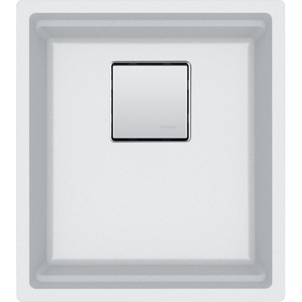 Franke PKG110-14PWT Peak 16.1" x 18.1" Fragranite Single Bowl Undermount Bar/Prep Sink - Polar White