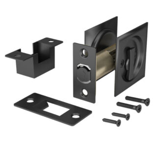 Richelieu 17SFB42R Square Privacy Pocket Door Lock - Black