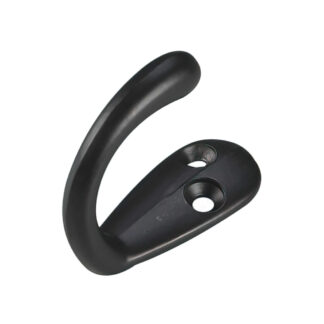 Richelieu 223FBV Metal Wardrobe Hook, 2 Pack - Black