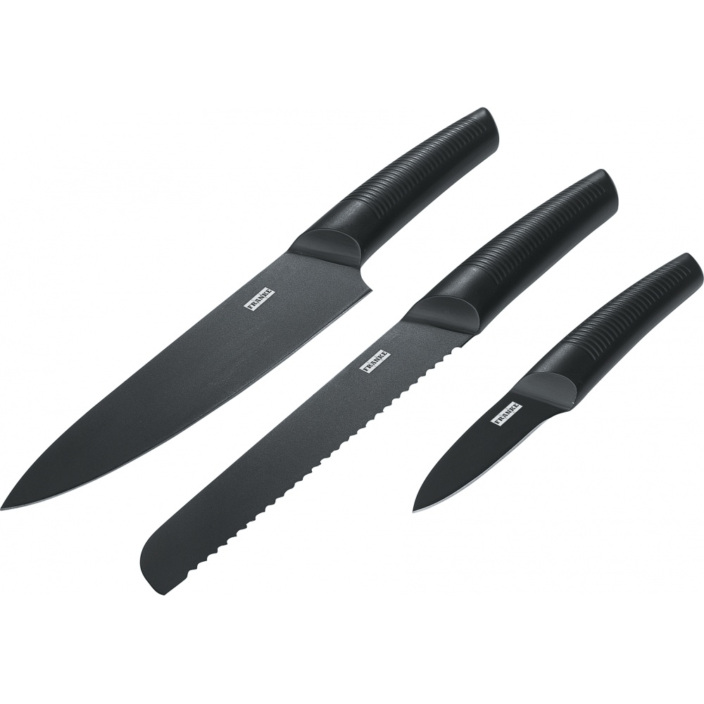 Franke CU-KS Knife Set, Set of 3 - Black