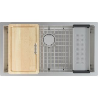 Franke PS2X110-33-WKC Professional 2.0 35.5" x 19.5" Undermount Single Bowl Workcenter Kitchen Sink - Stainless Steel