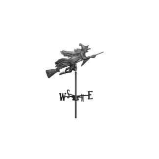 Whitehall 00084 Flying Witch Garden Weathervane - Black