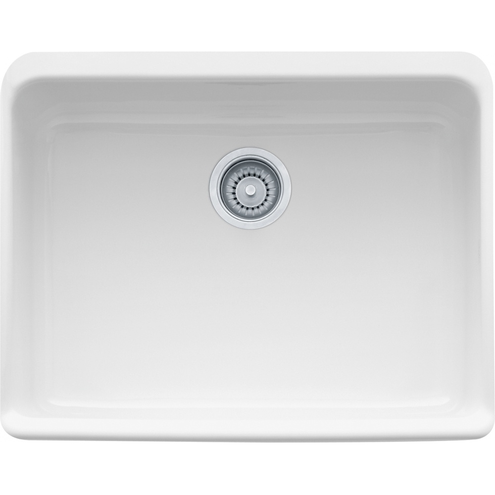 Franke MHK110-24WH Manor House 23.62" x 19.88" Ceramic Single Bowl Apron Front Kitchen Sink - White