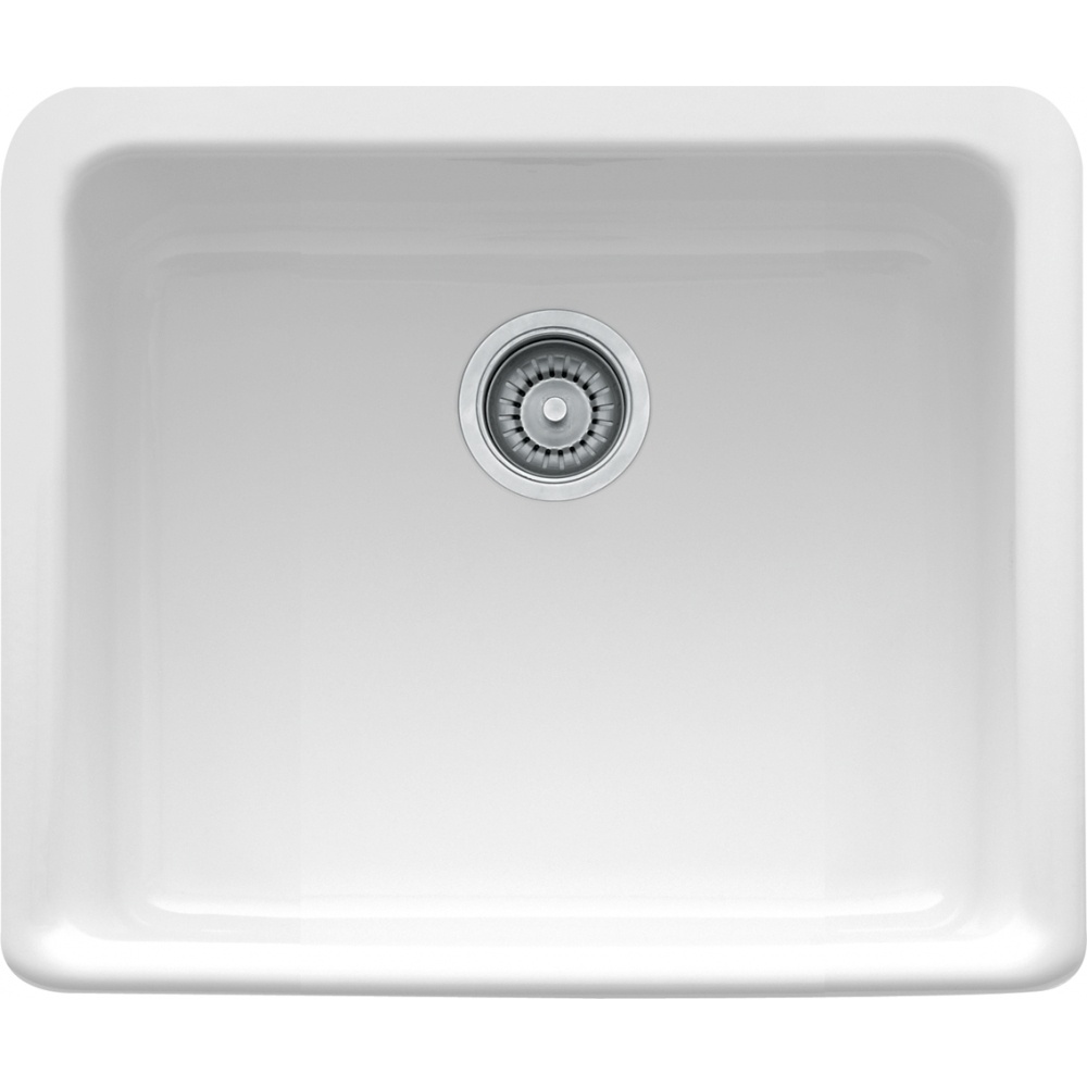 Franke MHK110-20WH Manor House 19.5" x 16.0" Ceramic Single Bowl Apron Front Kitchen Sink - White