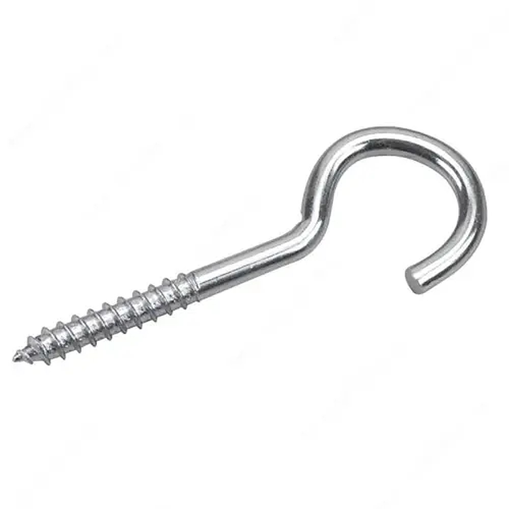 Onward 2714XS 3-7/8" x 5.6mm Steel Screw Hook with Lag Thread - Zinc