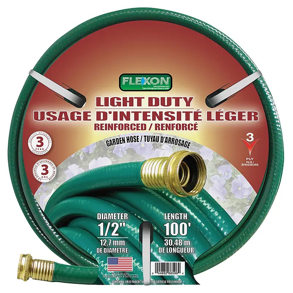 Flexon FR12100 1/2″ x 100' Light Duty Garden Hose