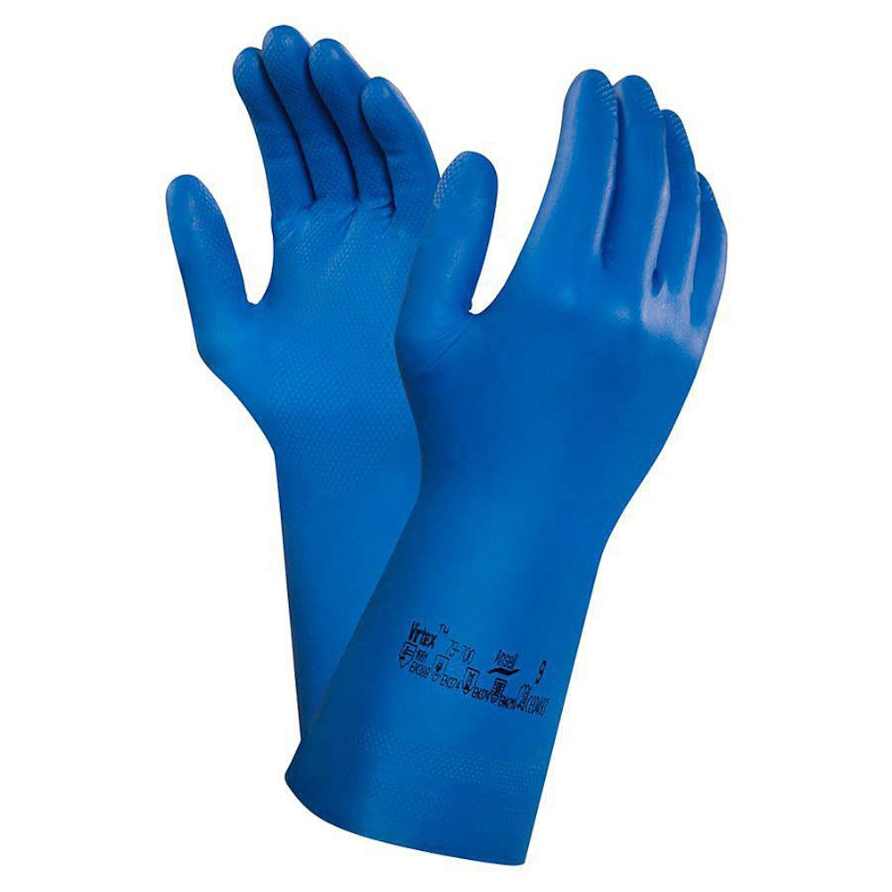 Ansell 20907 Medium Waxed Rubber Gloves