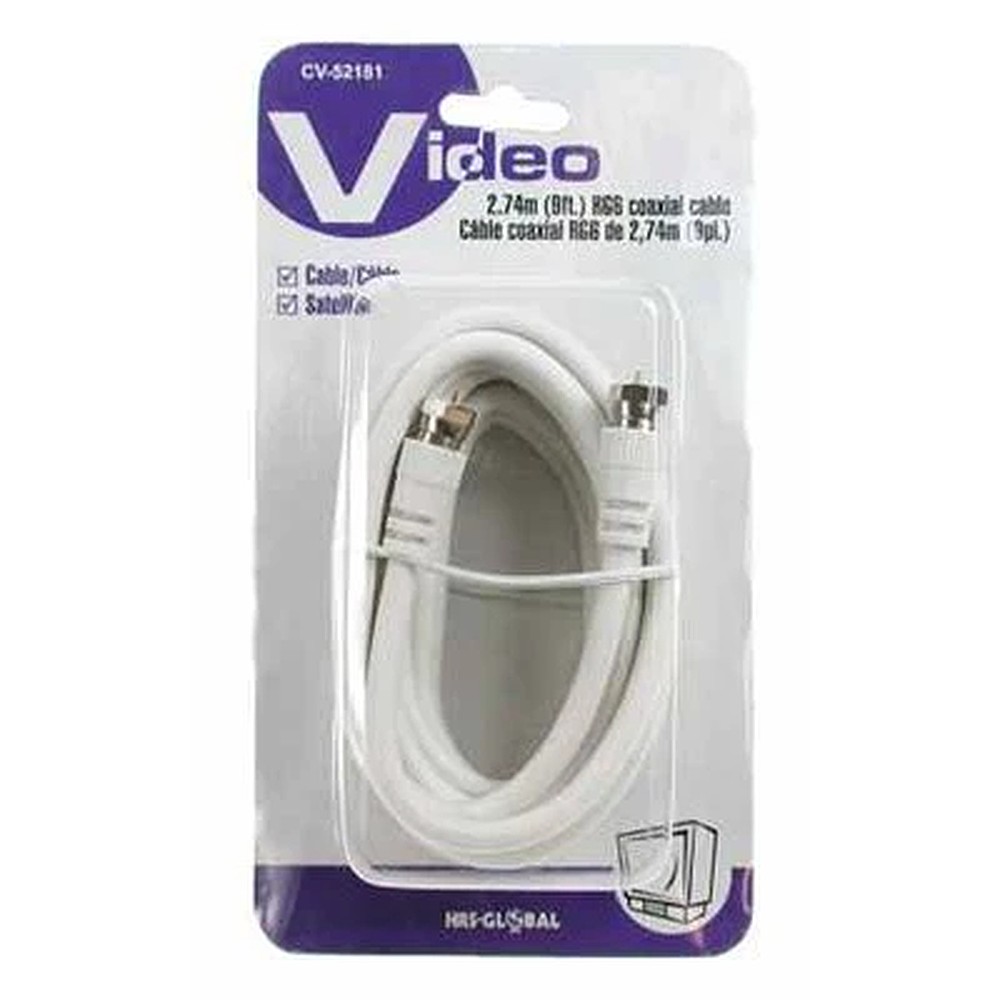 HRS Global CV-52181 9' RG6 Coaxial Cable