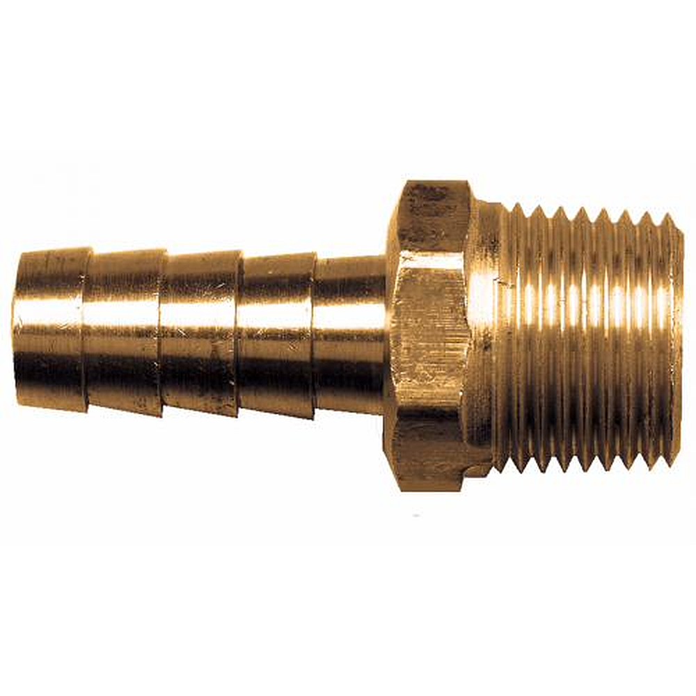 Fairview 125-4B 1/4" x 1/4" Male Hose Barb - Brass