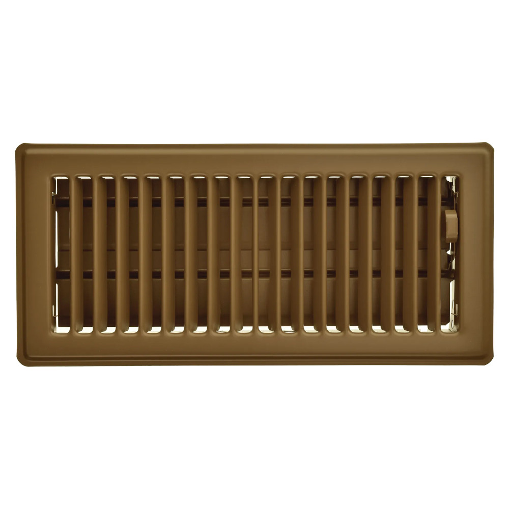Imperial RG0146 2-1/4" x 10" Louvered Floor Register - Polished Brass