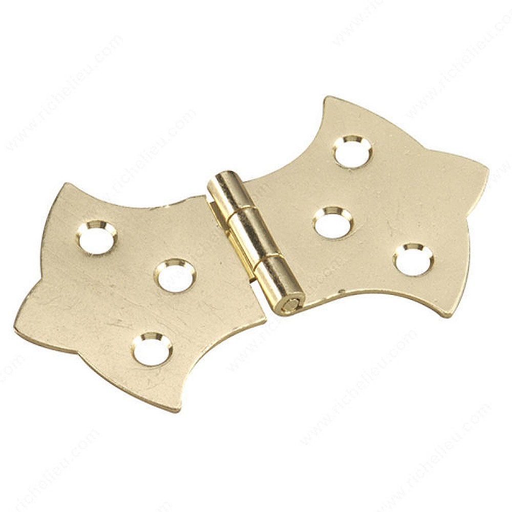 Onward 490BR 1" Butterfly Hinge Set, 2 Pack - Brass