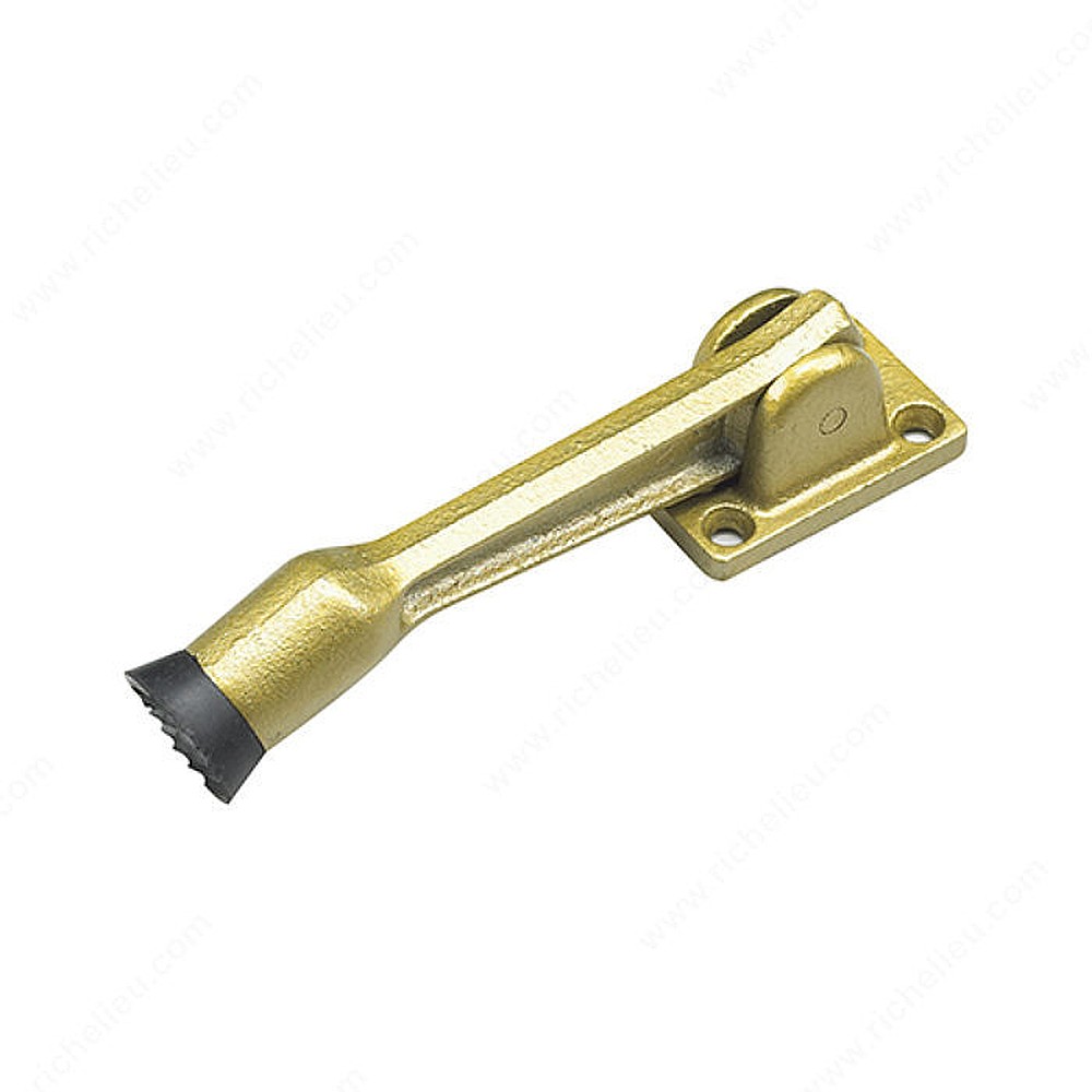 Onward 686BV 4-1/2" Heavy-Duty Flip-Down Door Stop - Brass