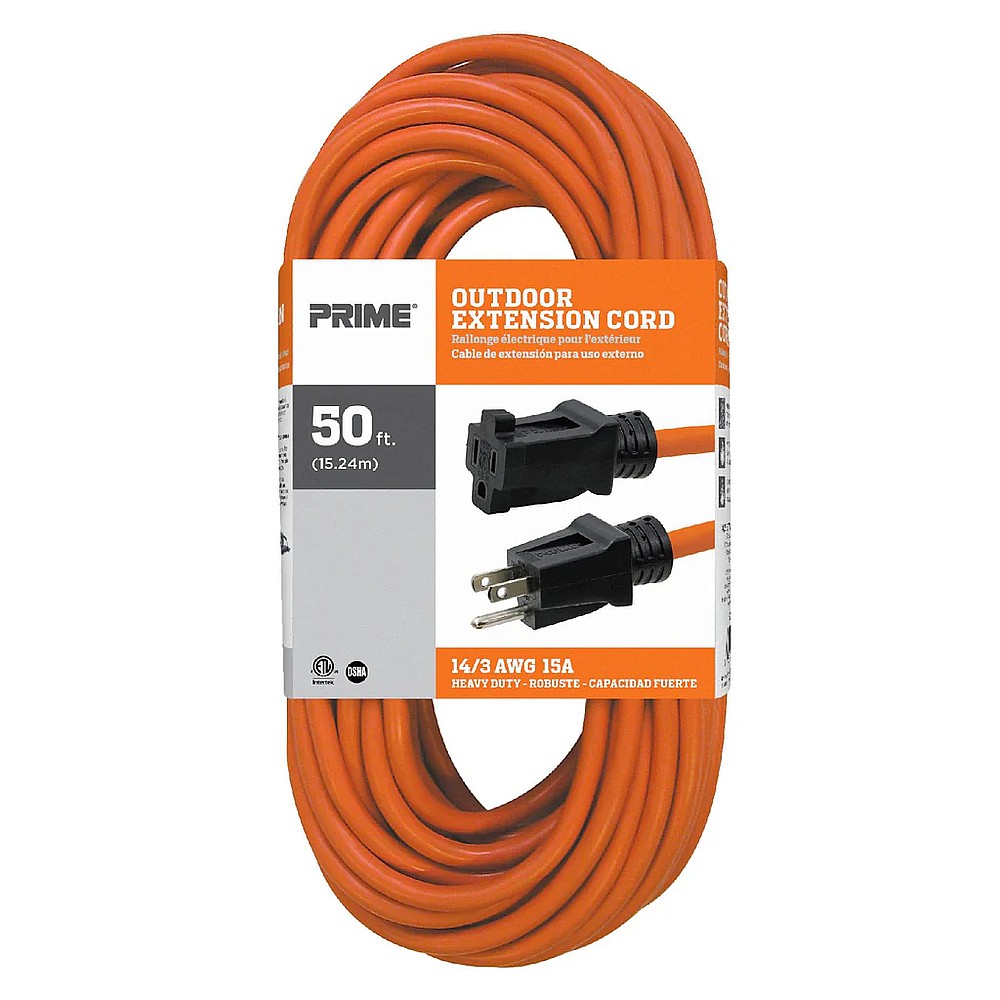 Prime EC501730 50' Outdoor Extension Cord - Orange