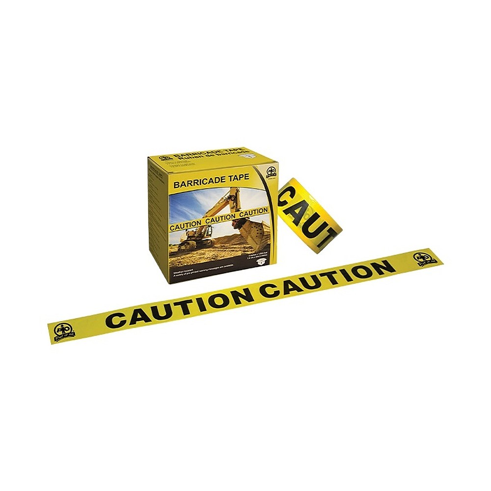 WASIP 57004YA 3" x 1000' Caution Barricade Tape - Yellow