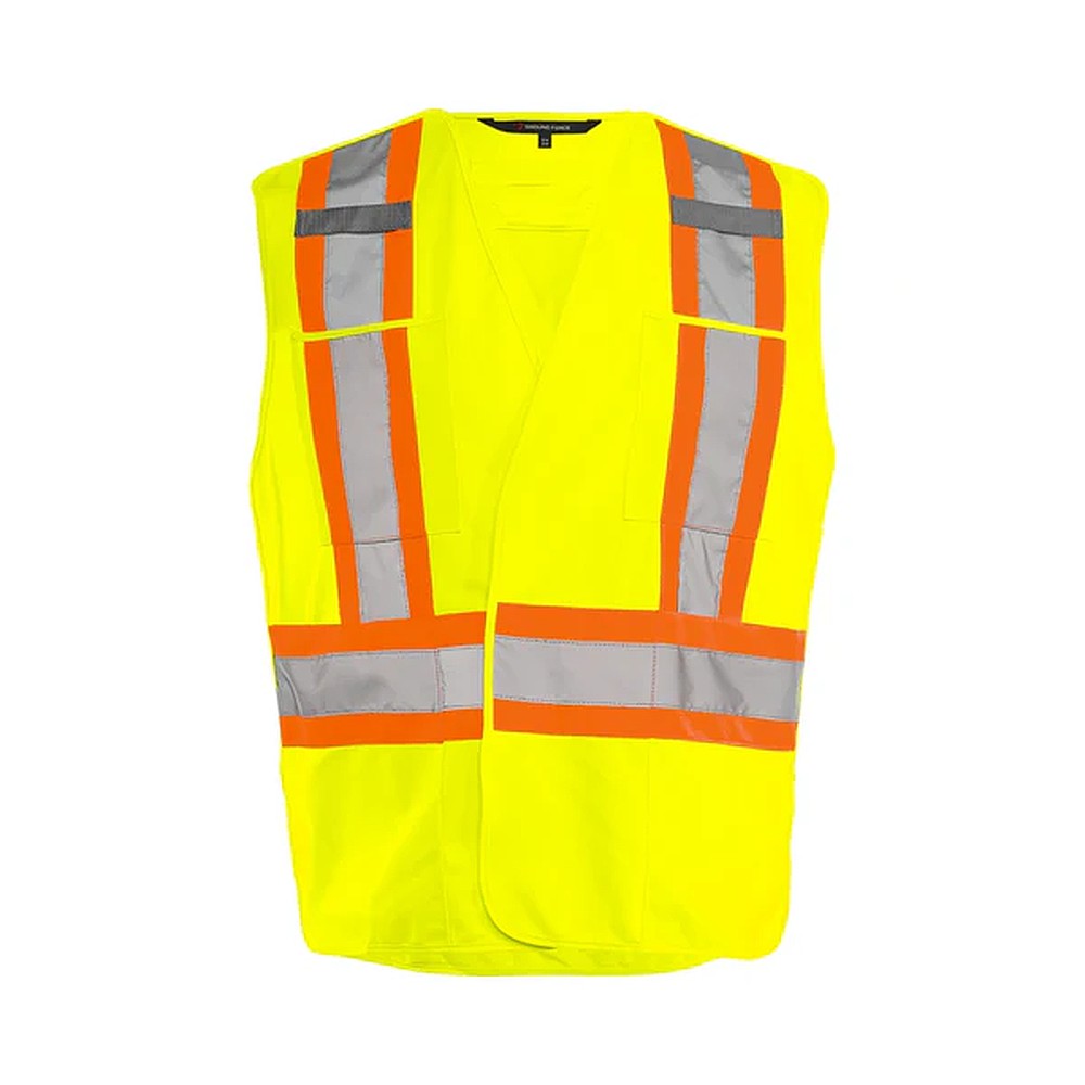 WASIP TV4YSM S/M Solid Hi-Viz Safety Vest - Yellow