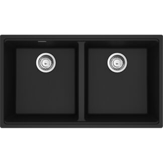 Franke MAG1201515-MBK-S Maris 33.0" x 18.94" Undermount Fragranite Double Bowl Kitchen Sink - Matte Black