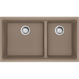 Franke MAG1601812LD-OYS-S Maris 33.0" x 18.94" Undermount Fragranite Double Bowl Low-Divide Kitchen Sink - Oyster