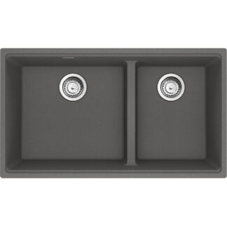 Franke MAG1601812LD-SHG-S Maris 33.0" x 18.94" Undermount Fragranite Double Bowl Low-Divide Kitchen Sink - Stone Grey