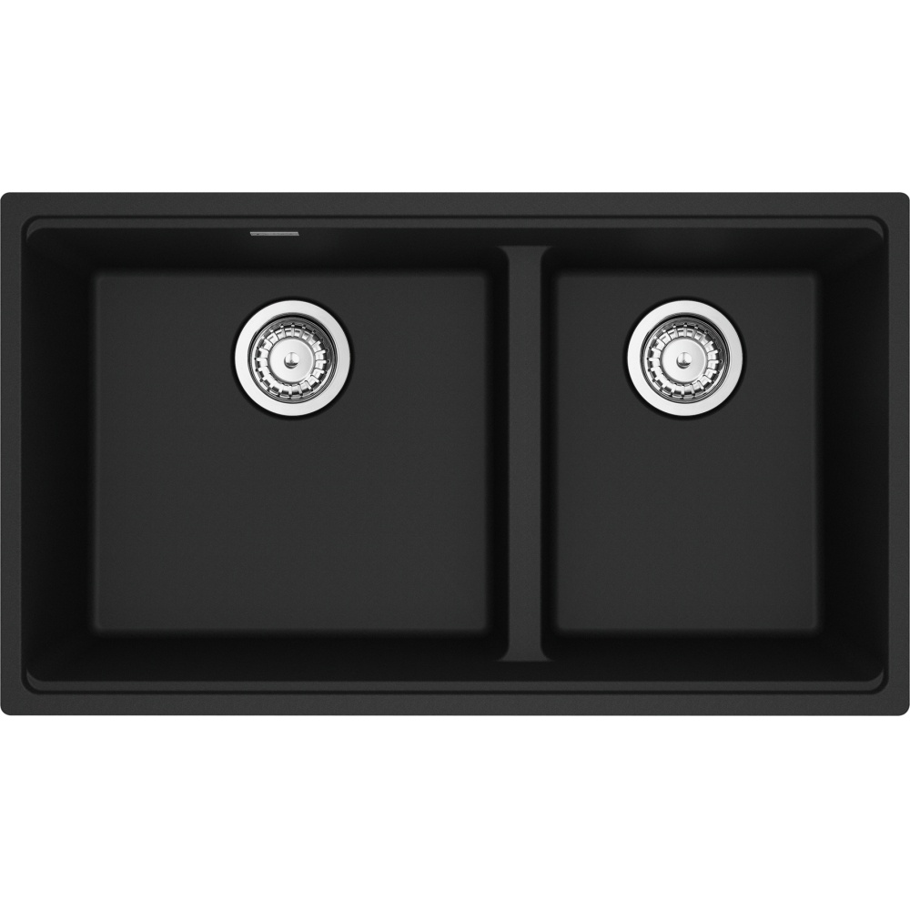 Franke MAG1601611LD-MBK-S Maris 31.0" x 17.81" Undermount Fragranite Double Bowl Low-Divide Kitchen Sink - Matte Black
