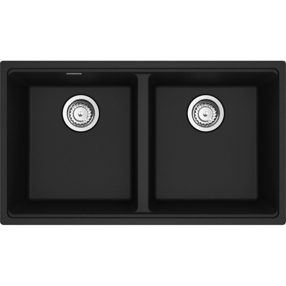 Franke MAG1201414-MBK-S Maris 31.0" x 17.81" Undermount Fragranite Double Bowl Kitchen Sink - Matte Black