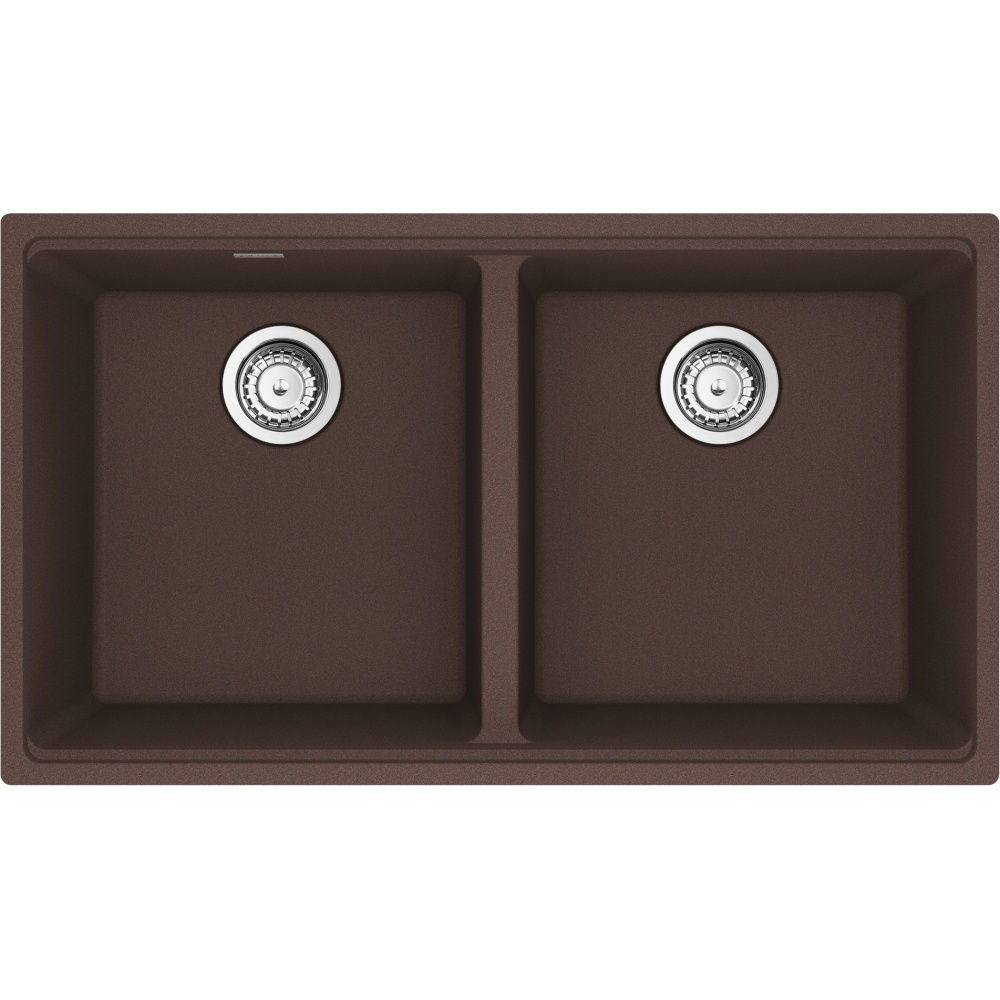 Franke MAG1201414-MOC-S Maris 31.0" x 17.81" Undermount Fragranite Double Bowl Low-Divide Kitchen Sink - Mocha