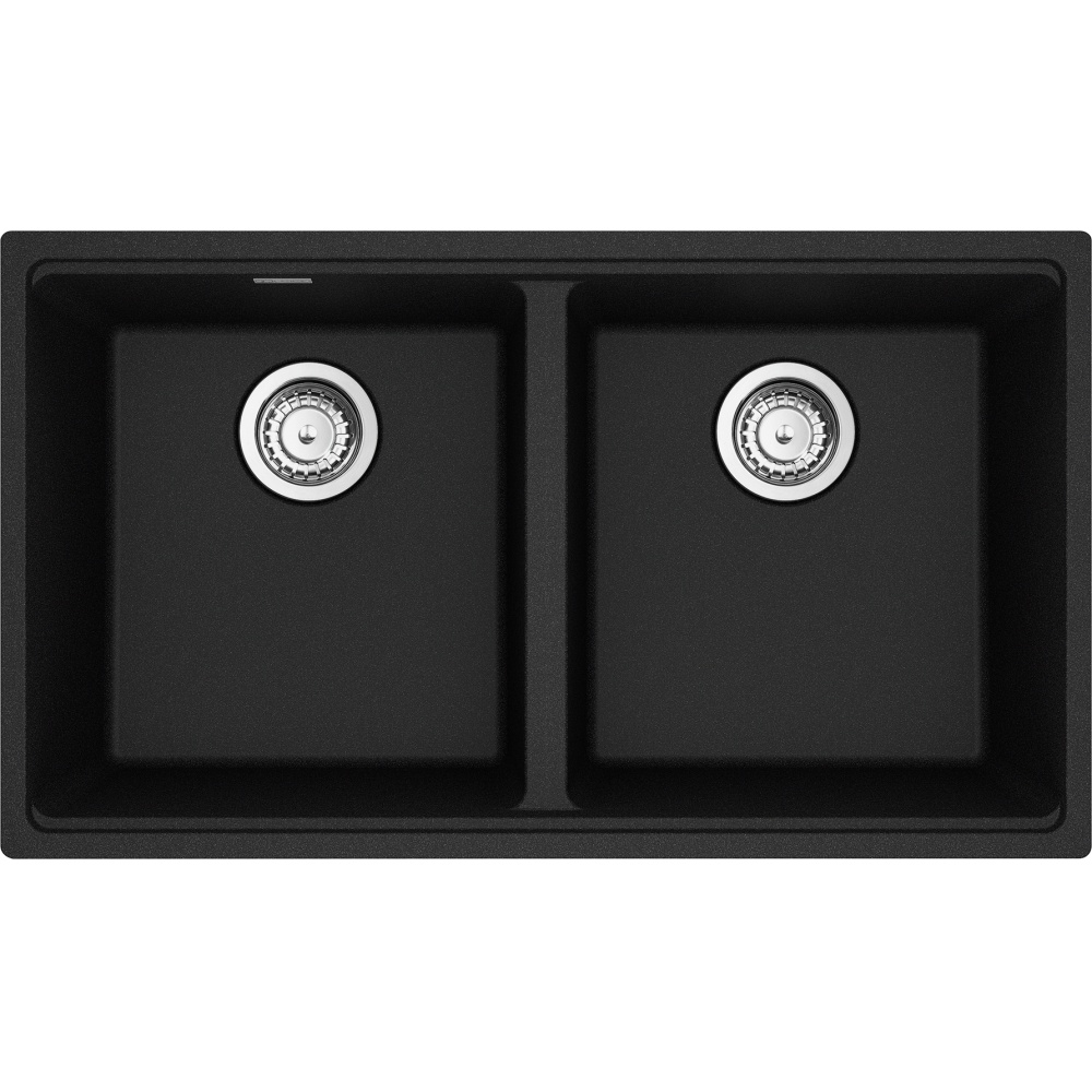 Franke MAG1201414-ONY-S Maris 31.0" x 17.81" Undermount Fragranite Double Bowl Kitchen Sink - Onyx