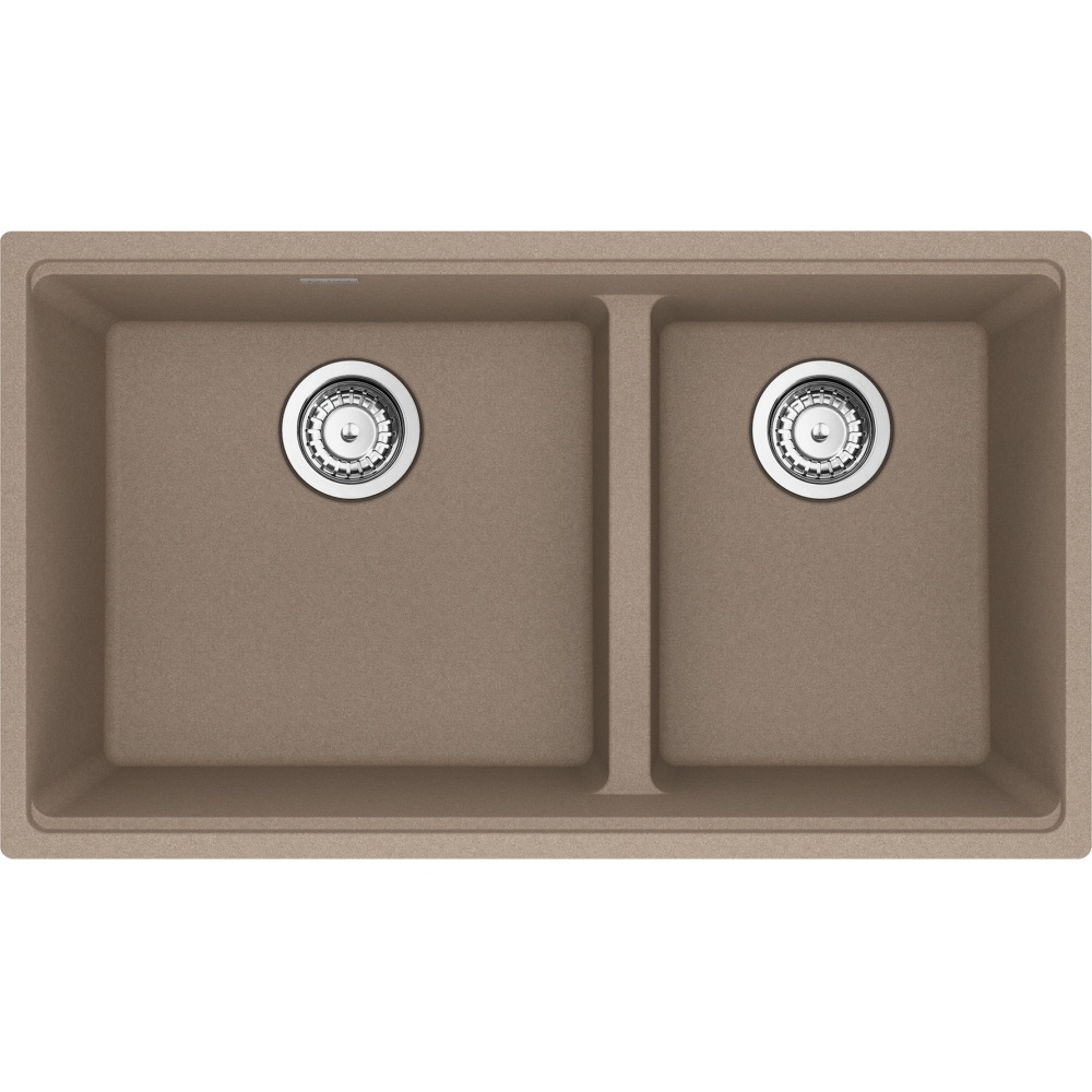 Franke MAG1601611LD-OYS-S Maris 31.0" x 17.81" Undermount Fragranite Double Bowl Low-Divide Kitchen Sink - Oyster