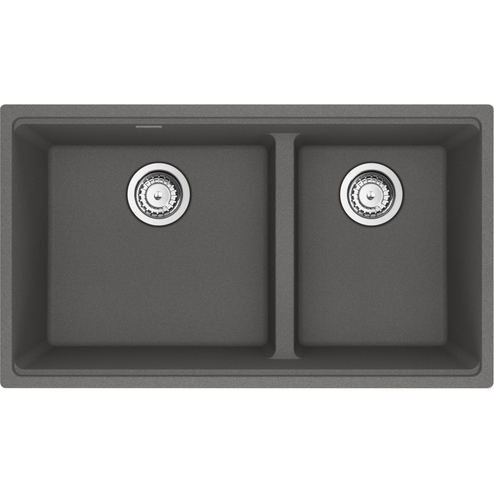 Franke MAG1601611LD-SHG-S Maris 31.0" x 17.81" Undermount Fragranite Double Bowl Low-Divide Kitchen Sink - Stone Grey