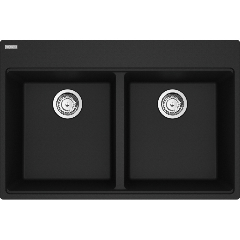 Franke MAG6201515-MBK-S Maris 33.0" x 22.0" Dual Mount Fragranite Double Bowl Kitchen Sink - Matte Black