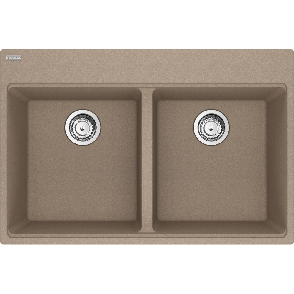 Franke MAG6201515-OYS-S Maris 33.0" x 22.0" Dual Mount Fragranite Double Bowl Kitchen Sink - Oyster