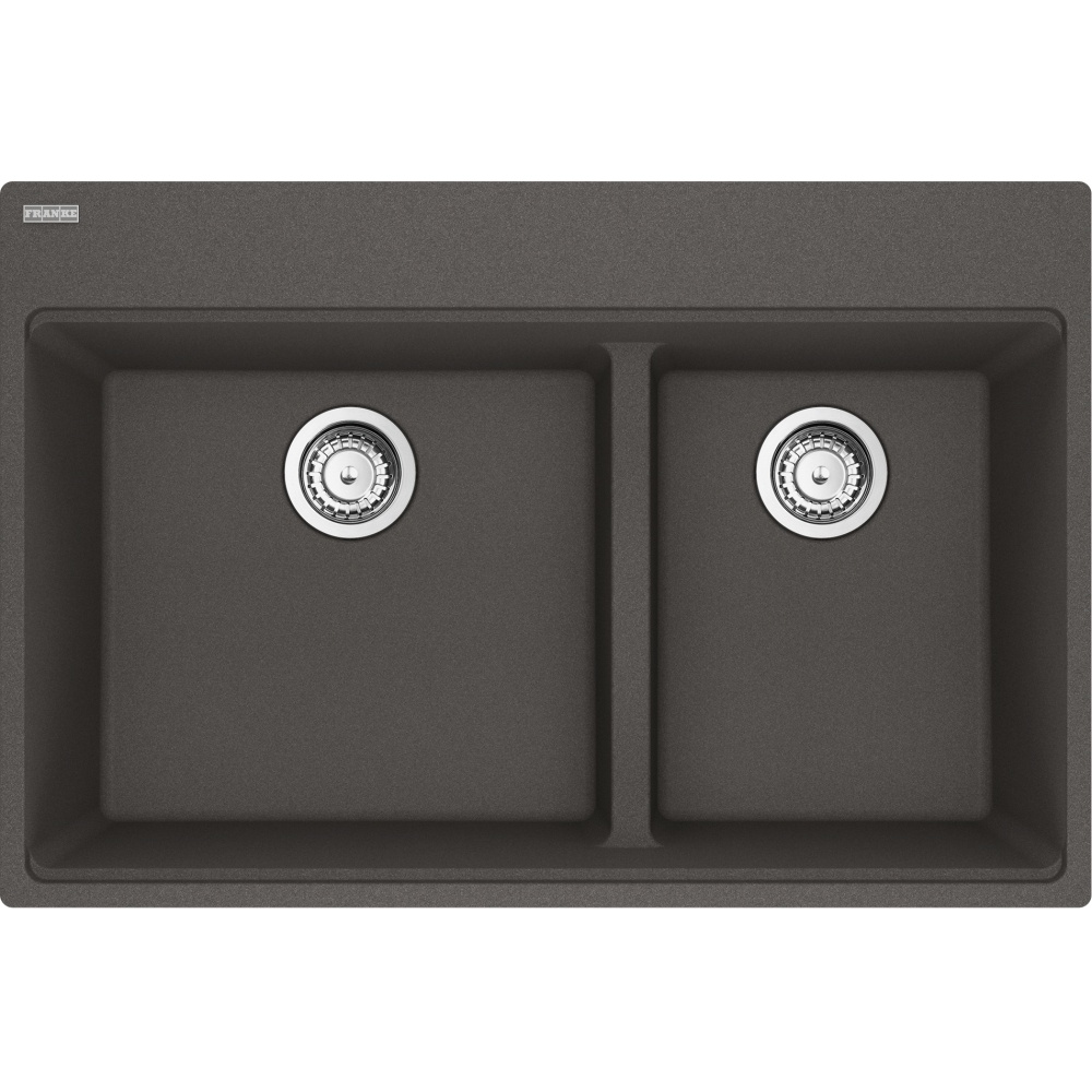Franke MAG6601812LD-SLG-S Maris 33.0" x 22.0" Dual Mount Fragranite Double Bowl Low-Divide Kitchen Sink - Slate Grey