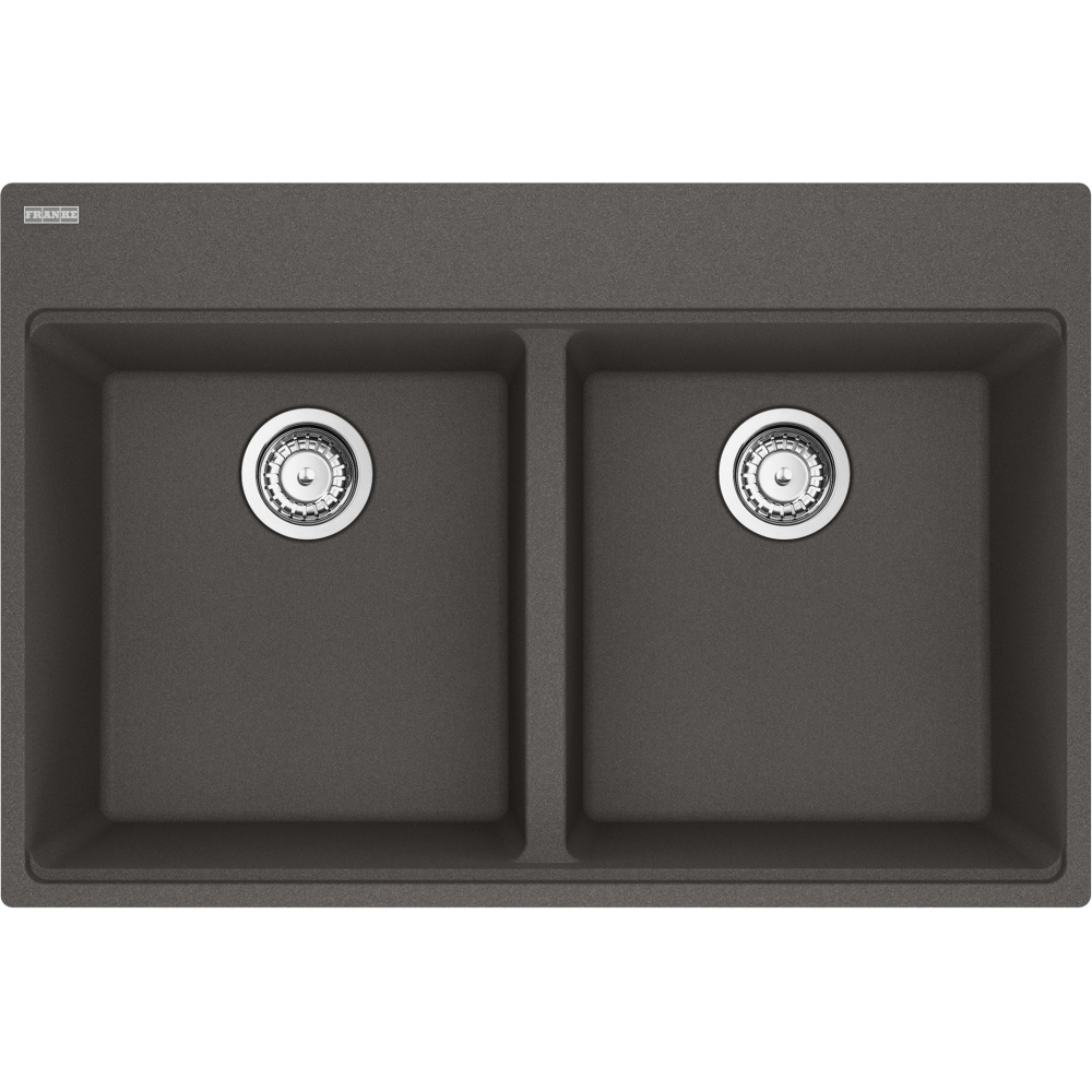 Franke MAG6201515-SLG-S Maris 33.0" x 22.0" Dual Mount Fragranite Double Bowl Kitchen Sink - Slate Grey