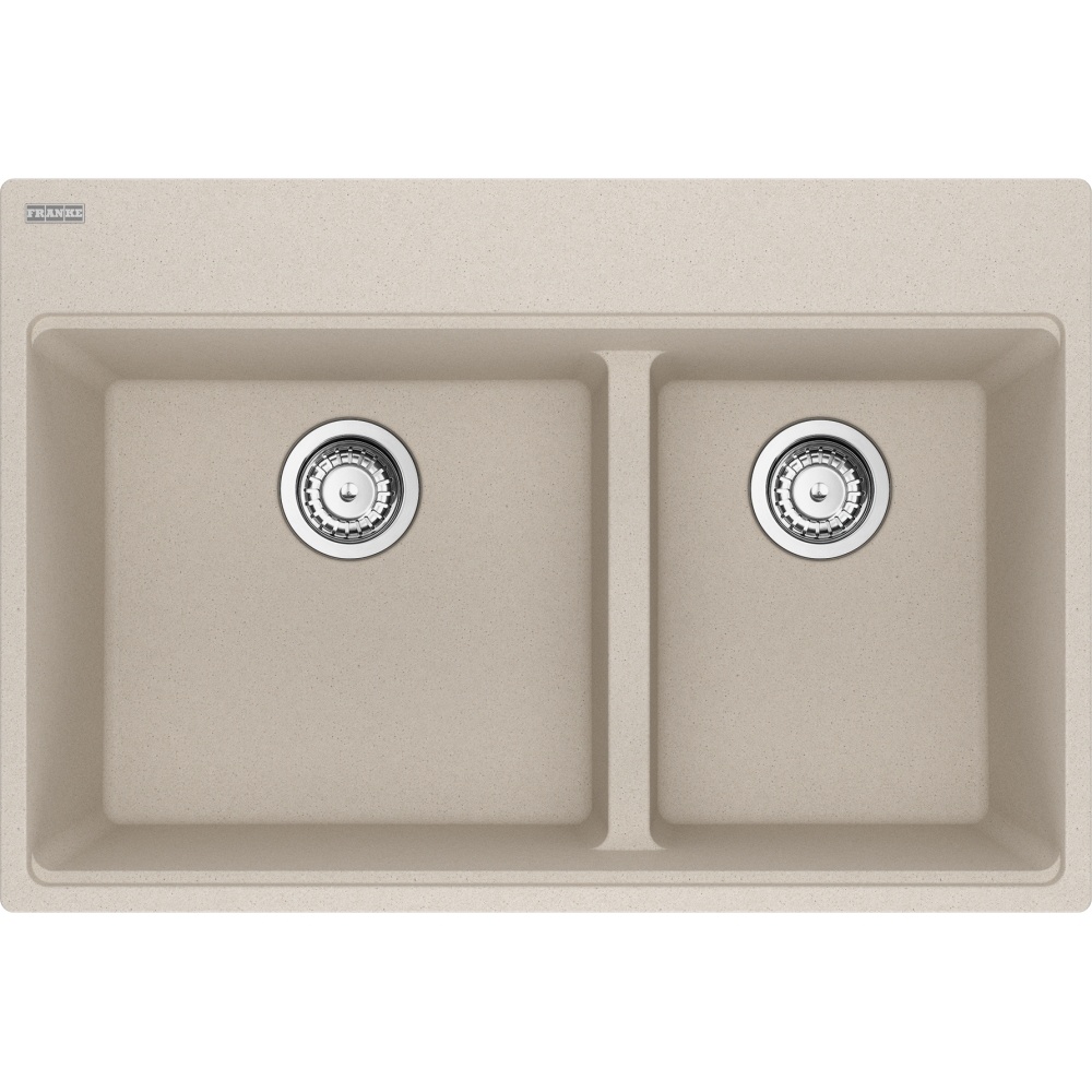 Franke MAG6601611LD-CHA-S Maris 31.0" x 20.88" Dual Mount Fragranite Double Bowl Low-Divide Kitchen Sink - Champagne