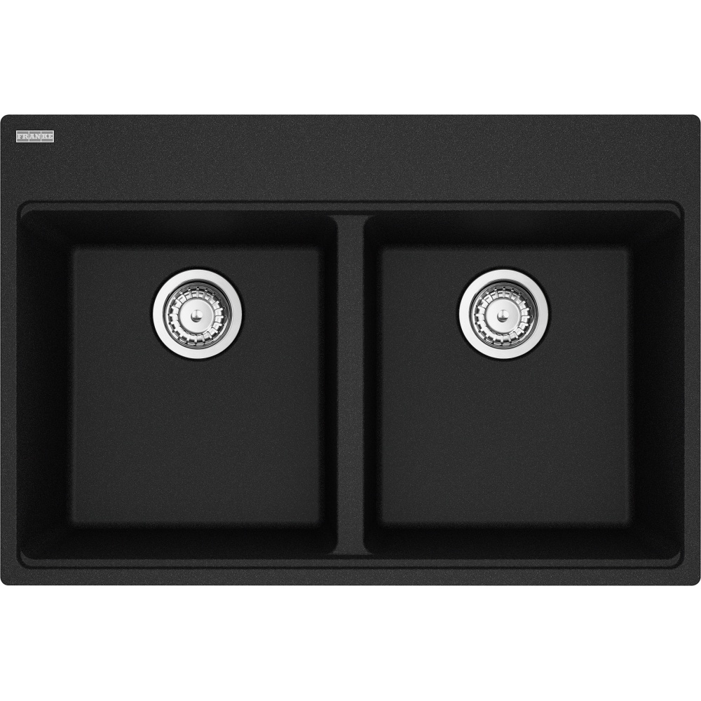 Franke MAG6201414-ONY-S Maris 31.0" x 20.88" Dual Mount Fragranite Double Bowl Kitchen Sink - Onyx