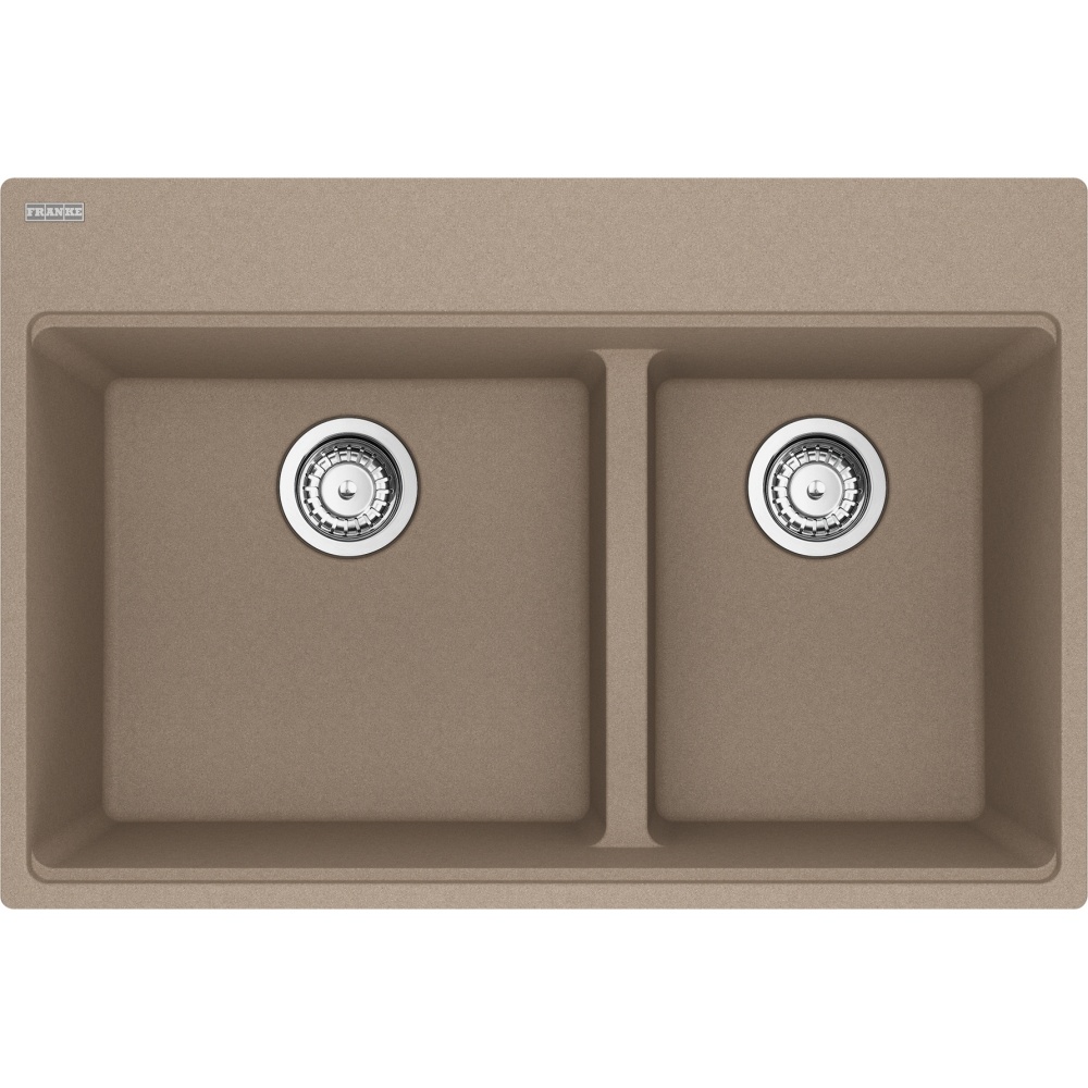 Franke MAG6601611LD-OYS-S Maris 31.0" x 20.88" Dual Mount Fragranite Double Bowl Low-Divide Kitchen Sink - Oyster