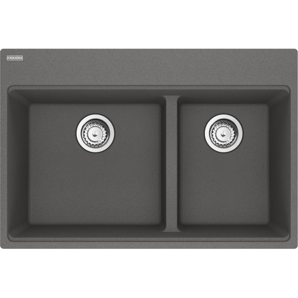 Franke MAG6601611LD-SHG-S Maris 31.0" x 20.88" Dual Mount Fragranite Double Bowl Low-Divide Kitchen Sink - Stone Grey