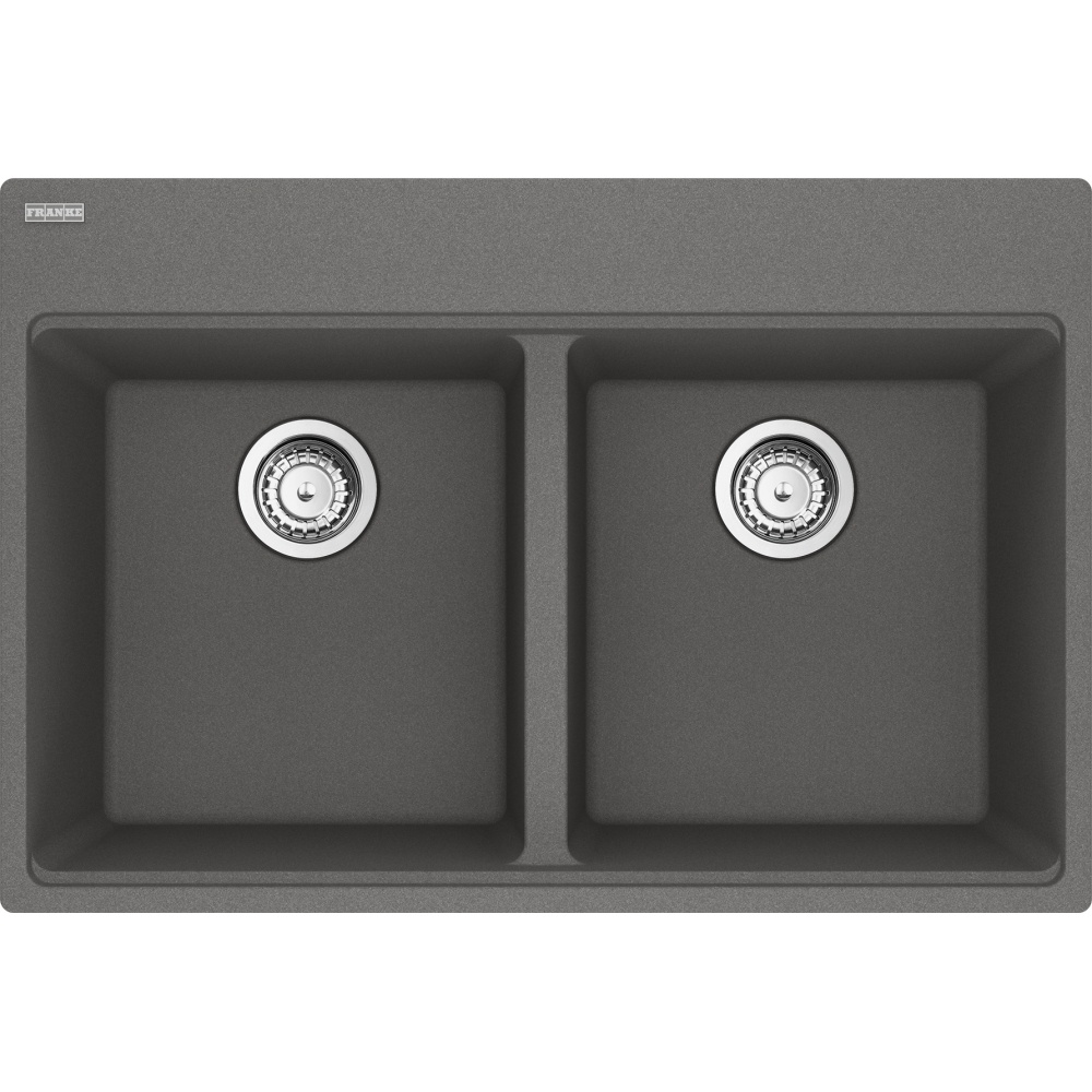 Franke MAG6201414-SHG-S Maris 31.0" x 20.88" Dual Mount Fragranite Double Bowl Kitchen Sink - Stone Grey