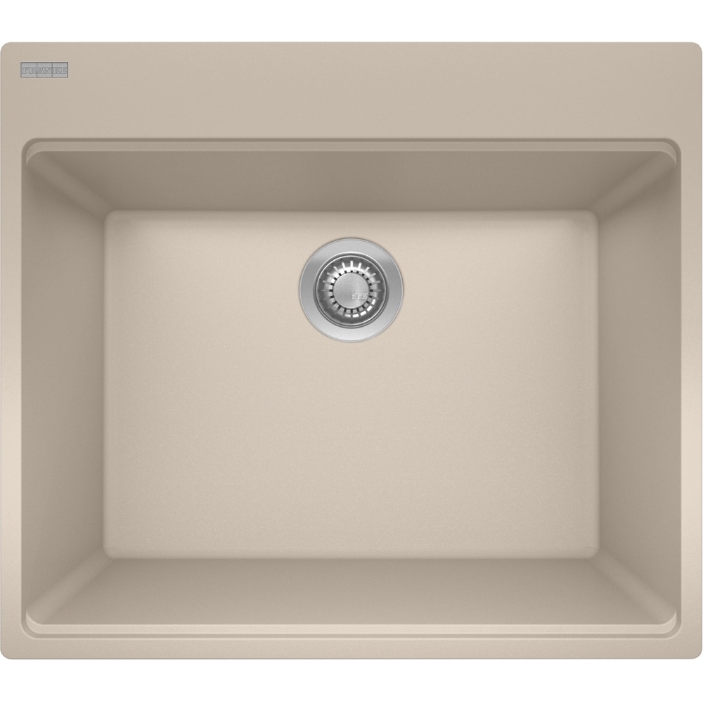 Franke MAG61023L-CHA-S Maris 25" x 22" Fragranite Dual Mount Single Bowl Laundry/Utility Sink - Champagne