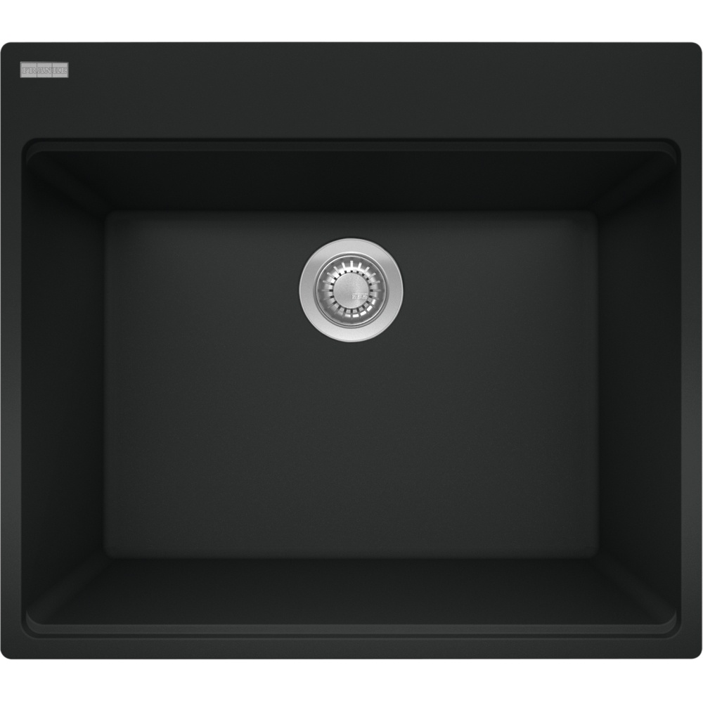 Franke MAG61023L-MBK-S Maris 25" x 22" Fragranite Dual Mount Single Bowl Laundry/Utility Sink - Matte Black