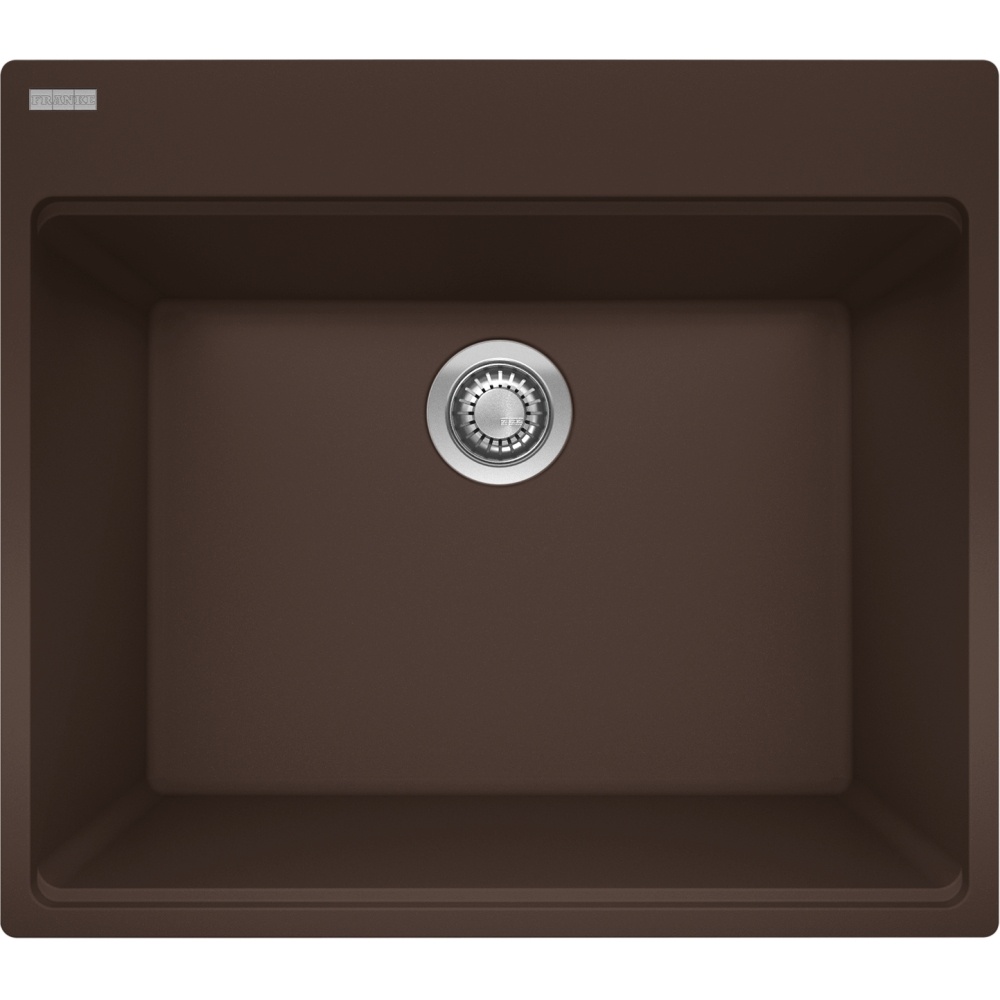 Franke MAG61023L-MOC-S Maris 25" x 22" Fragranite Dual Mount Single Bowl Laundry/Utility Sink - Mocha