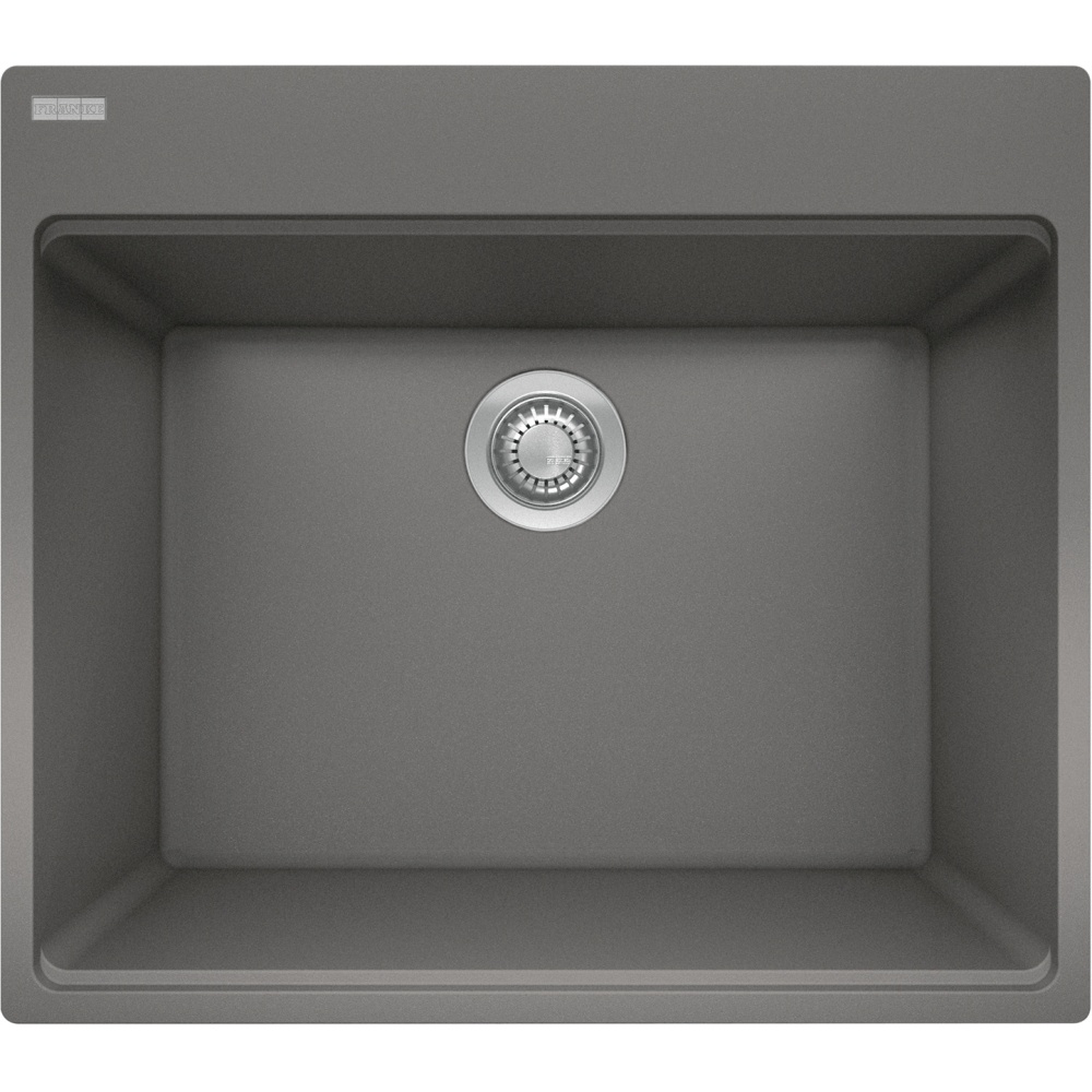 Franke MAG61023L-SHG-S Maris 25" x 22" Fragranite Dual Mount Single Bowl Laundry/Utility Sink - Stone Grey
