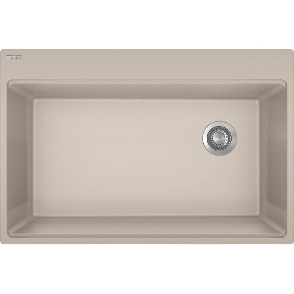 Franke MAG61031OW-CHA-S Maris 33" x 22" Fragranite Dual Mount / Drop In Single Bowl Kitchen Sink - Champagne