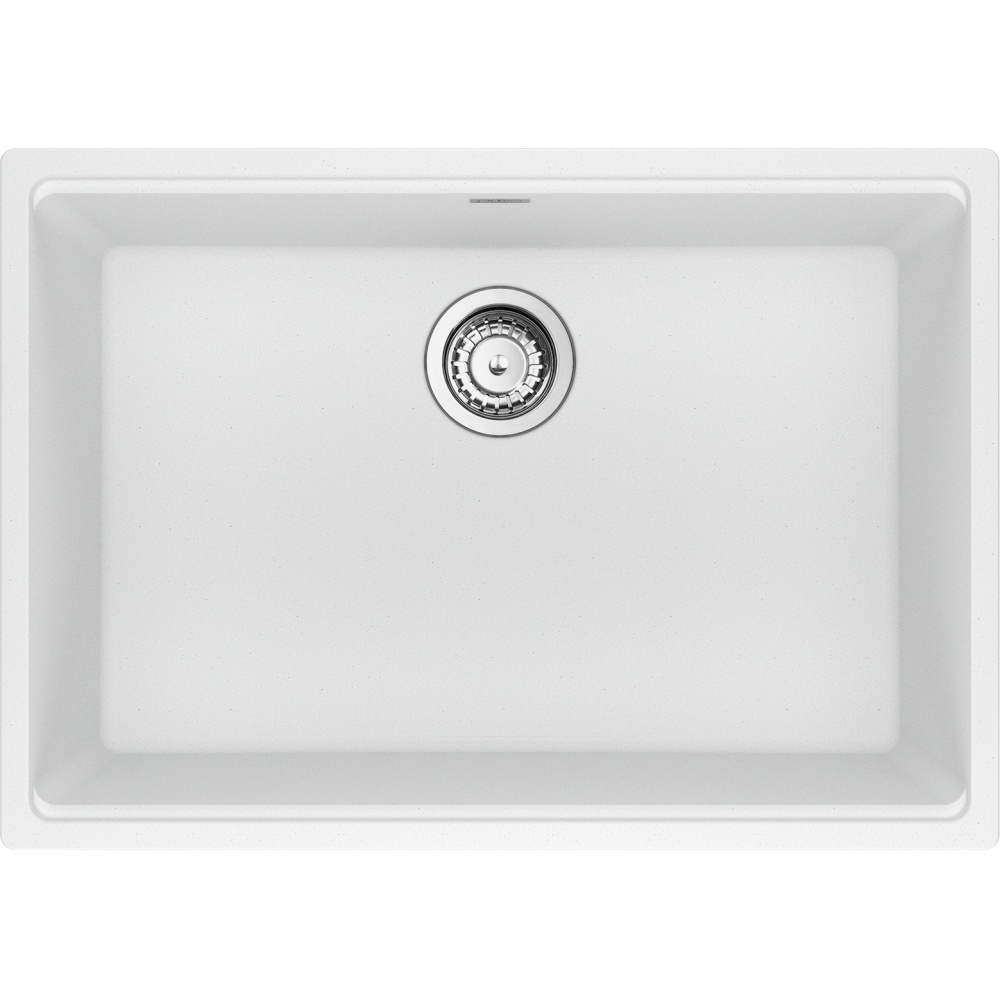 Franke MAG11025-PWT-S Maris 27" x 19" Undermount Fragranite Single Bowl Kitchen Sink - Polar White