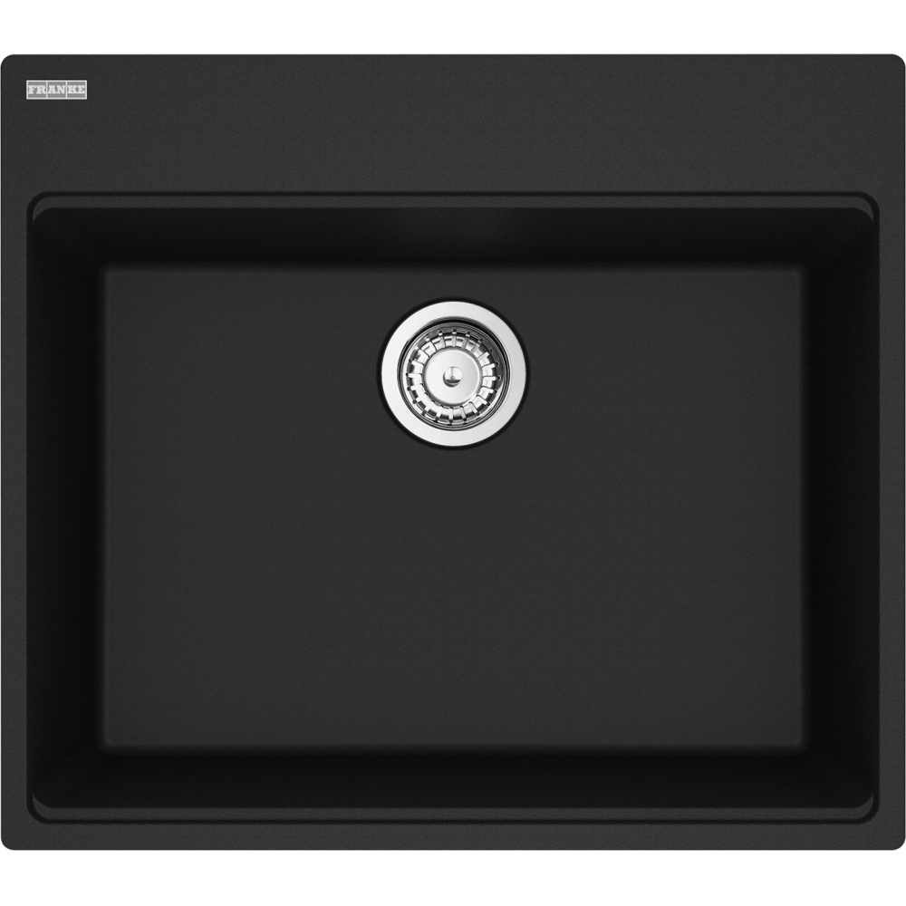 Franke MAG61023-MBK-S Maris 25" x 22" Dual Mount Fragranite Single Bowl Kitchen Sink - Matte Black