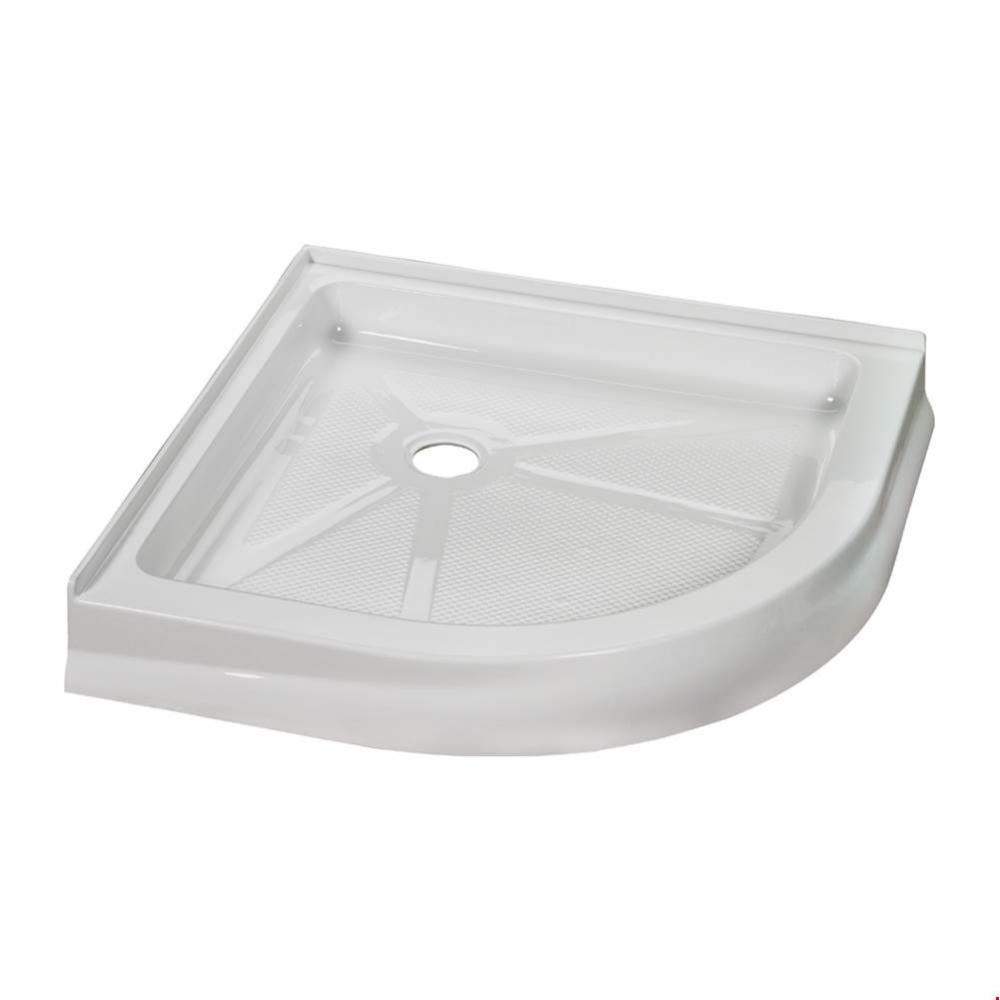 Fleurco ABR36-18K 36" x 36" Acrylic Corner Round Shower Base - White