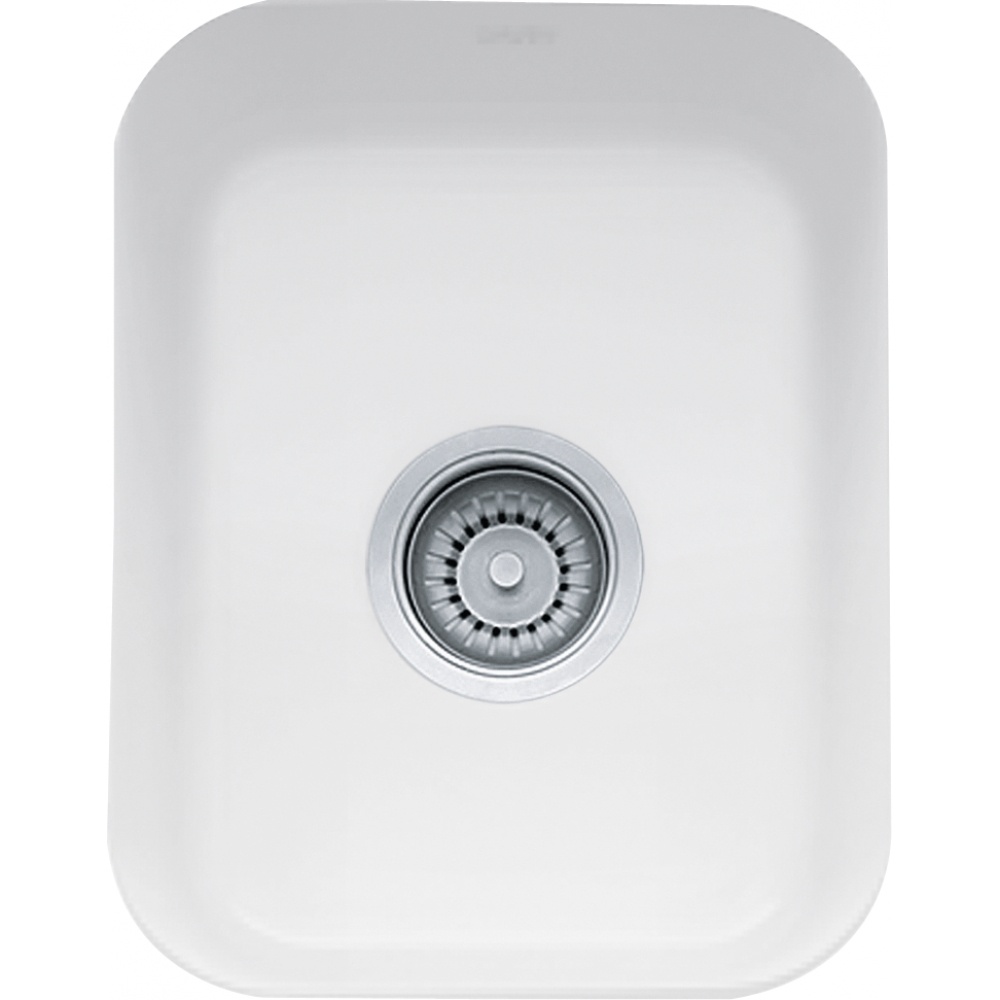 Franke CCK110-13WH Cisterna 14.38" x 17.12" Ceramic Single Undermount Kitchen Sink - White