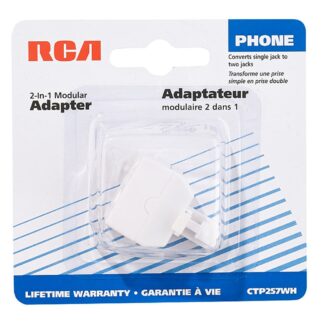 RCA 5173 Duplex Adapter Plug - White