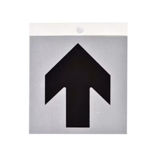 Klassen 1181513 3.5" x 3.5" Black Arrow Aluminum Sign