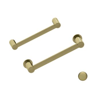 Kartners 137109-69 Porto 9" Brass Bathroom Towel Bar - Antique Brass